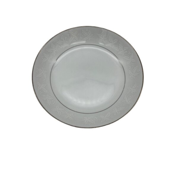 Fine China of Japan Huntington Coupe Cereal Bowl White Flowers Platinum Trim - Picture 1 of 6